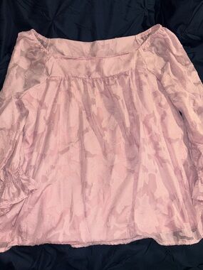 Peach Floral Off-Shoulder Blouse